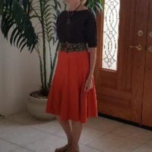 Ecologie orange linen cotton Skirt